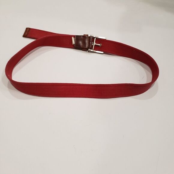 Nike Golf Red Cotton Belt With Leather - Picture 2 of 11